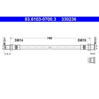 Flexible de frein ATE [83.6103-0700.3]