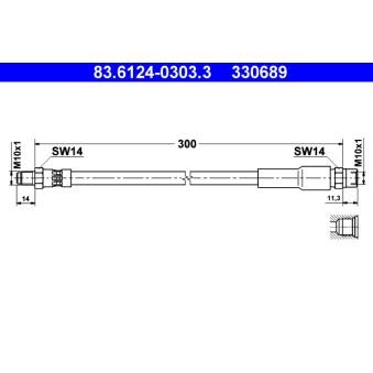 Flexible de frein ATE 83.6124-0303.3
