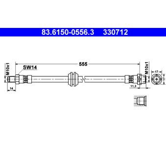 Flexible de frein ATE 83.6150-0556.3