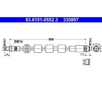 Flexible de frein ATE 83.6151-0552.3
