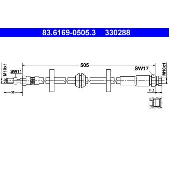Flexible de frein ATE 83.6169-0505.3