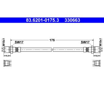 Flexible de frein ATE 83.6201-0175.3
