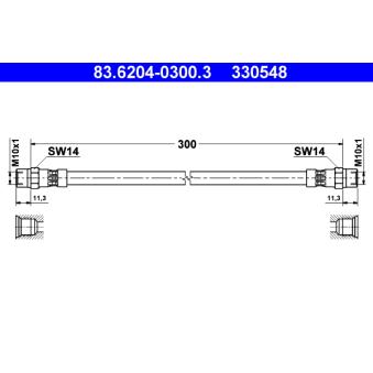 Flexible de frein ATE OEM 0461234