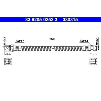 Flexible de frein ATE 83.6205-0252.3