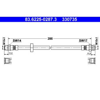 Flexible de frein ATE OEM 191611701A