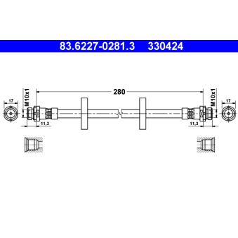 Flexible de frein ATE OEM 6758585