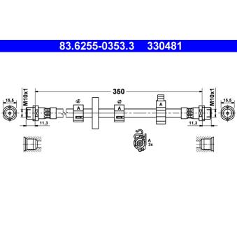 Flexible de frein ATE OEM 7D0611701A
