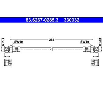 Flexible de frein ATE 83.6267-0285.3