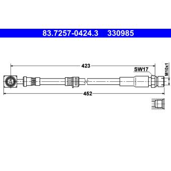 Flexible de frein ATE 83.7257-0424.3