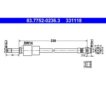 Flexible de frein ATE 83.7752-0236.3