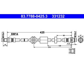 Flexible de frein ATE [83.7788-0425.3]