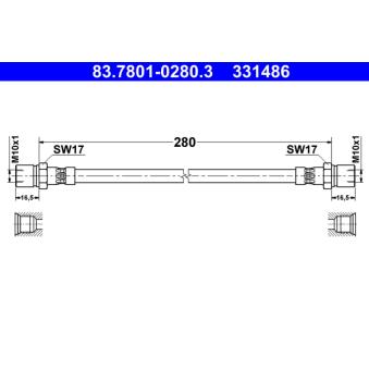 Flexible de frein ATE 83.7801-0280.3