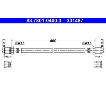 Flexible de frein ATE 83.7801-0400.3