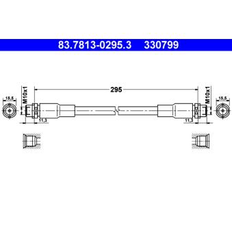 Flexible de frein ATE OEM 8D0611707