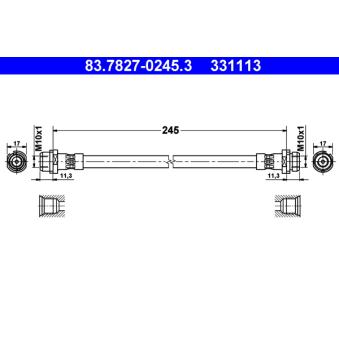Flexible de frein ATE OEM 34326853746