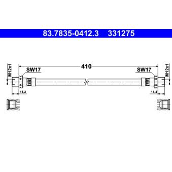 Flexible de frein ATE 83.7835-0412.3