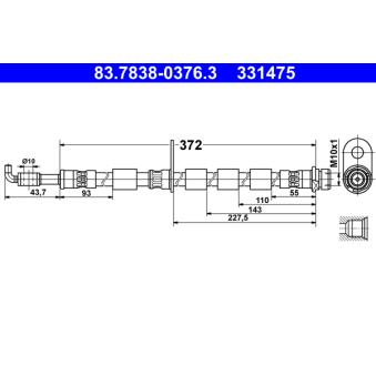 Flexible de frein ATE OEM 1751661