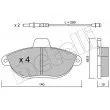 METELLI 22-0105-0 - Jeu de 4 plaquettes de frein avant