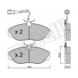 METELLI 22-0154-1 - Jeu de 4 plaquettes de frein avant