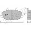 METELLI 22-0195-0 - Jeu de 4 plaquettes de frein avant