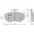 METELLI 22-0215-1 - Jeu de 4 plaquettes de frein avant