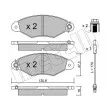 METELLI 22-0253-1 - Jeu de 4 plaquettes de frein avant