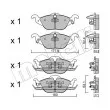 METELLI 22-0257-0 - Jeu de 4 plaquettes de frein avant