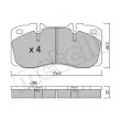 METELLI 22-0268-0 - Jeu de 4 plaquettes de frein avant