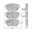 METELLI 22-0321-4 - Jeu de 4 plaquettes de frein avant