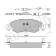 METELLI 22-0330-0 - Jeu de 4 plaquettes de frein avant