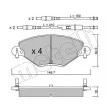 METELLI 22-0331-0 - Jeu de 4 plaquettes de frein avant