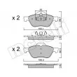 METELLI 22-0335-0 - Jeu de 4 plaquettes de frein avant