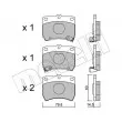 METELLI 22-0370-0 - Jeu de 4 plaquettes de frein avant