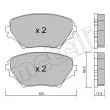 METELLI 22-0430-0 - Jeu de 4 plaquettes de frein avant