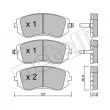 METELLI 22-0500-0 - Jeu de 4 plaquettes de frein avant