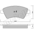 METELLI 22-0544-0 - Jeu de 4 plaquettes de frein avant