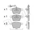 METELLI 22-0550-0 - Jeu de 4 plaquettes de frein avant