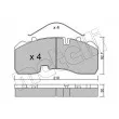 METELLI 22-0595-0 - Jeu de 4 plaquettes de frein avant
