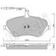 METELLI 22-0601-0 - Jeu de 4 plaquettes de frein avant
