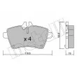 METELLI 22-0646-0 - Jeu de 4 plaquettes de frein avant