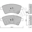 METELLI 22-0702-0 - Jeu de 4 plaquettes de frein avant