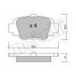 Jeu de 4 plaquettes de frein arrière METELLI [22-0742-0]