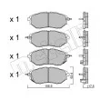 METELLI 22-0763-0 - Jeu de 4 plaquettes de frein avant
