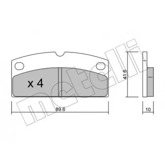 METELLI 22-0767-0 - Jeu de 4 plaquettes de frein avant