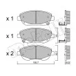 METELLI 22-0879-0 - Jeu de 4 plaquettes de frein avant