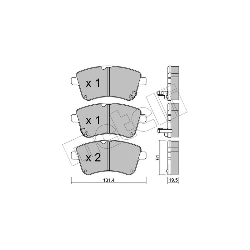 Jeu de 4 plaquettes de frein avant METELLI 22-0913-0 - Visuel 1