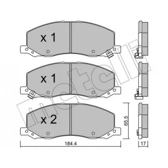 Jeu de 4 plaquettes de frein avant METELLI OEM 13237752