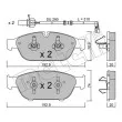 METELLI 22-0953-0K - Jeu de 4 plaquettes de frein avant