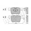 METELLI 22-0961-0 - Jeu de 4 plaquettes de frein avant