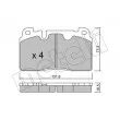 METELLI 22-0979-0 - Jeu de 4 plaquettes de frein avant
